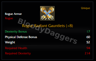 +8 ROGUE RADİANT SET